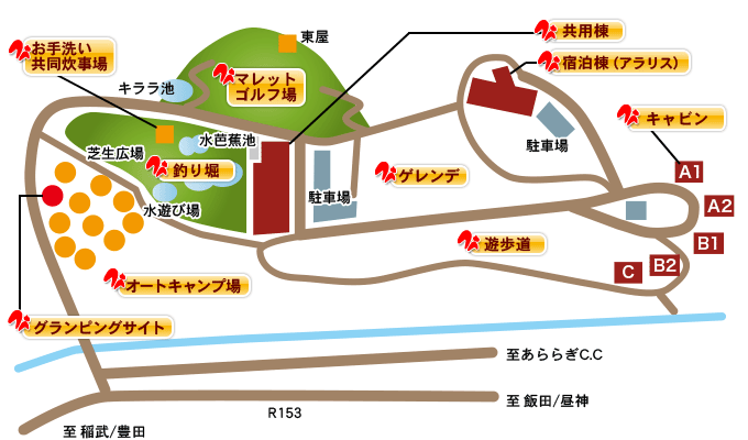 あららぎ自然村全体図