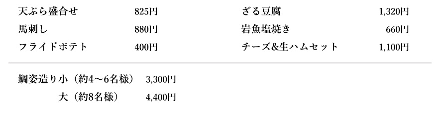 別注料理